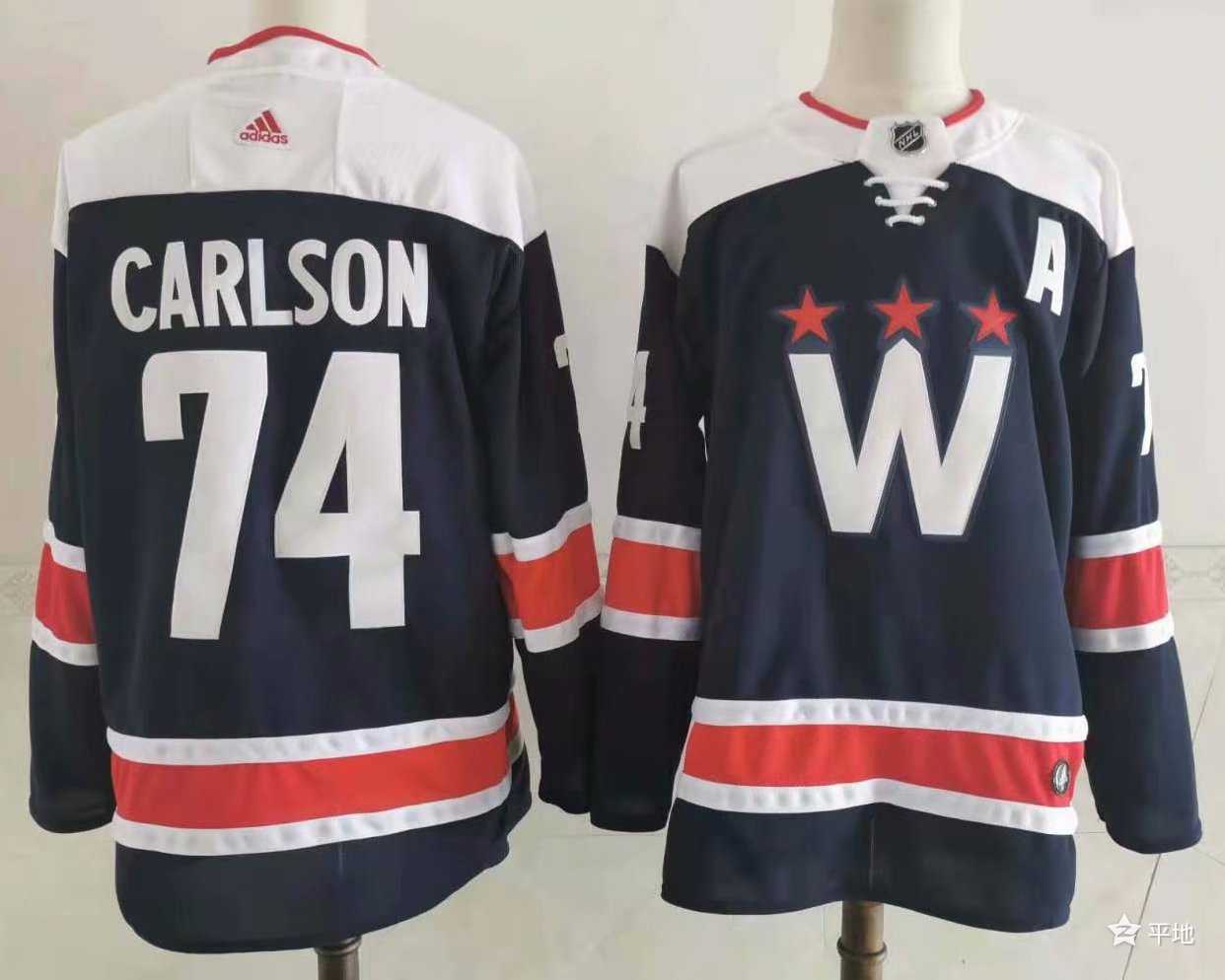 2021 Men Washington Capitals 74 Carlson blue Adidas Hockey Stitched NHL Jerseys